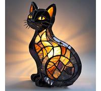 Dog Series Art Night Light, Retro Cat and Dog Stained Resin Table Lamp, Cute Pet Dogs Themed LED Table Lamps, Art Colorful Animal Figurines, Vintage Animal Home Decor, Fun Gift for Dog Lovers