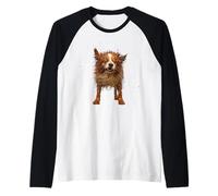 Dog Shaking s Shaggy Pup Shake s Drip Dry Dog Camiseta Manga Raglan