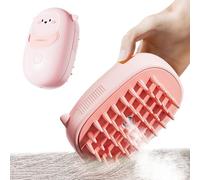 Dog Shampoo Brush | 3-in-1 Dog Wash Brush | Soft Silicone Bristles for Gentle Massage | Steamer Technology for Efficient Cleaning | Grooming Tool for Kittens, Small Animals, and Rabbits