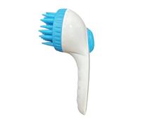 Dog Shampoo Brush, Long Handle Pet Scrubber, Soft Silicone Exfoliator, Press Dispensing, Grooming and Massaging, Perfect for Dogs, Cats, and Small Pets, 19x7.5x9cm Pink Blue Green