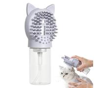 Dog Shampoo Brush with Soap Dispenser - - Bottle Silicone Massage Scrubber