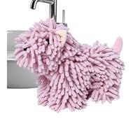 Dog Shaped Hand Towel, Quick Dry Absorbent Rag, Soft Animal Bathroom Cleaning Cloth Design, 10.24x5.12 Inches Hanging Decorative Drying Towel Piece for Kids Bathroom Pet Lover Accessory