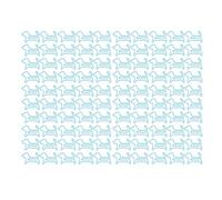 Dog Shaped Paper Clips 100pcs | Secure Grip for Document Hold | Cute Animal Paper Clips for School/Office/Crafting | Plastic Wire Construction (Blue)