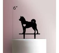 Dog ? Shiba Inu - Decoración acrílica para tartas, 17,8 cm de ancho, color rojo