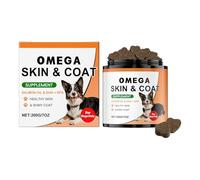 Dog Shine Bites - Daily Support Treat for Healthy Hair | Natural Formula with Fish Oil Extract & Nutrient Complex for Shedding Reliefs Puppy Growth Pet Maintenance Home Training and Outdoor Activity