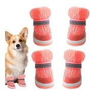 Dog Shoes - Non-Slip Puppy Paw Protectors | Anti-Slip Dog Shoes for Walking | 4 Pieces Breathable Paw Protectors for Hiking Camping Running Beach Summer Outdoor Hot Pavement