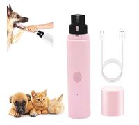 Dog Silent Nail Grinder Upgraded,Professional 2-Speed Pet Toenail Grinder,Electric Dog Nail Trimmer with Led Light,Nail Clippers,Nail Polish,Rechargeable Pet Paws Grooming Tool (Pink)