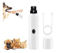 Dog Silent Nail Grinder Upgraded,Professional 2-Speed Pet Toenail Grinder,Electric Dog Nail Trimmer with Led Light,Nail Clippers,Nail Polish,Rechargeable Pet Paws Grooming Tool (White)
