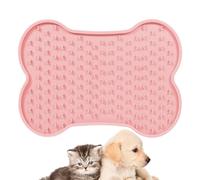 Dog, Slow Feed, Cat Licks Mat, Bone Shaped Slow Feeders Licks Mats, Pet Feeding Accessory, Interactive Bone Shaped Slow Feeders Lick Mats for Dogs and Cats