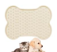 Dog, Slow Feed, Cat Licks Mat, Bone Shaped Slow Feeders Licks Mats, Pet Feeding Accessory, Interactive Bone Shaped Slow Feeders Lick Mats for Dogs and Cats