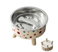 Dog Slow Feeder Bowl, Stainless Steel Elevated Pet Licking Bowl