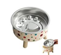 Dog Slow Feeder Bowl, Stainless Steel Elevated Pet Licking Bowl