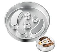 Dog Slow Feeder Bowl | Stainless Steel Interactive Lick Dish | Non-Slip Dog Food Bowl Slow Feeder | For Indoor Home Travel Camping Crate Kennel Training Puppy