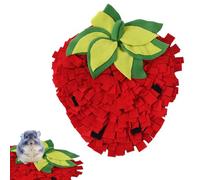 Dog Slow Feeder Mat - Pet Snuffle Mat | Pet Sniffing Mat | Pet Snuffle Mat for Dogs | Interactive Pet Slow Feeder Mat | Pet Forage Mat | Slow Feed Mat Strawberry Shape For Dog, Puppy, Cat, Rabbit