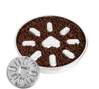 Dog Slow Feeder - Stainless Steel | Thickened Non Slip Anti Choking Anti Tipping Pet Feeding Bowl | Healthy Eating Pet Food Dish For Dogs Puppies and Daily Feeding Use