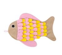 Dog Sniff Mat, Fish-Shaped Foraging Mat for Cats, Non-Slip Digging Mats, Cat Feeding Pad, Sniffing Blanket for Kitties, Relaxing and Stimulating Playtime Accessory, 14.17x10.24 in