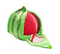 Dog Sniffing Toys, Watermelon Design Mental Stimulation Plush, 7.48x7.48x7.87 Inches Puppy Enrichment Toy with Build, Plush Puzzle with Squeaky Crinkle Feature, Dog Toy for Apartment Home Living Room