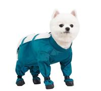 Dog Snowsuit with Attached Boots - Fabric, Pet Pants Anti-Slip | Reflective Strips Waterproof Snow Pants with Shoes, Dog Winter Outfit For Camping, Hiking, Walking, Park, Yard, Outdoor Activities