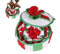 Dog Snuffle Mats - 8,6 x 8,6 x 3,1 in Smell Training, Sniffing Mat, Long Lasting Slow Eating Puzzle | Christmas-Themed Snuffle Pads with Aanti Slip Bottom Pet Slow Feeder for Mental Stimulation Play