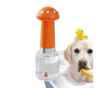 Dog Soap Dispenser, Electric Puppy Kitten, 26,2/9,1/8,8 pulgadas, Shower Foam Tool, Pet Groom Aid, Soft Bristle for Home Bathing, Vet, Grooming Station, White and Orange