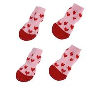 Dog Socks Non Socks for Small Dogs Pet Socks Indoor Puppy Doggy Anti Traction Socks for Hardwood Floors Wear Hundeegenmantel 65 cm (Rosa, S)