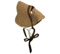 Dog Sombrero Hat, Cat Sun Hat, Adjustable Straw Summer Cap for Small Dogs and Cats, 7.87-9.84 Inches/ 11.81-13.78 Inch Pet Costume Accessories for Outdoor Wear