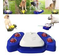 Dog Sprinkler for Outdoor, Paw-Activated Large Dog Water Fountain with Adjustable Spray Pet Water Toys, Garden Pet Bath Toy, Outdoor Dog Shower in Outdoor Garden Yard (Blue)