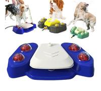 Dog Sprinkler Paw Activated, Paw-Activated Large Dog Water Fountain with Adjustable Spray Pet Water Toy, Doց Sprinkler for Outdoor, Outside Doց Sprinkle Toy for Play and Drinking (Blue)