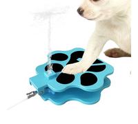 Dog Sprinkler Paw Activated, Step on Pet Water Dispenser, 8.86x8.66x2.64 Inches Heavy Duty Leak Proof Design and Includes Hose Connector, Outdoor Sprinkler Toy for Kennel, Crate