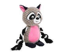 Dog Squeak Toys - Plush Raccoon Chew Toy, Raccoon Shape Interactive Squeaky Dog Toy, Durable Soft Plush | Chewing Game for Small Medium Large Dogs, Training, Boredom Relief, Indoor Outdoor Play