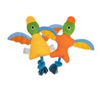 Dog Squeak Toys, Soft Plush Bird Design, Rope Knot, Interactive Chew Toy, Engaging Sound Feature, Gentle On Teeth, Pet Supplies For Small, Medium, and Large Breeds