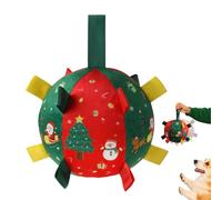 Dog Squeaky Ball, Christmas Chew Toy, Interactive Pet Enrichment 5.91x5.91x5.91 inches, Sturdy Rubber Construction, Loud Built-In Squeaker, Ideal for Training, Indoor Outdoor Play, All Breeds