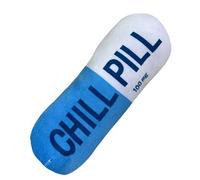 Dog Squeaky Toys | Squeaky Dog Toys | Pill Shape Stuffed Puppy Exercise Toy | Squeaker Puppy Toy for Apartment and Home | Interactive Pet Ţoy for Rainy Days and Trainers | Soft Plush Squeaker