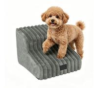 Dog Stair - Plush Sponge | Thickened Sponge Cat Stairs | Removable Pet Ladder Multi-Step Bedside Climbing Ladder For Small Dogs Pets For Bed Couch and Car Access