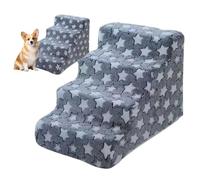 Dog Stairs - Cat Steps Vehicle Ramp, Desmontable Pet Climbing Aid, Effortless Cleaning Design Multi Scene Household Accessory | Living Room Bedroom Study Windowsill Sofa Bed Puppy Kitten Mobility