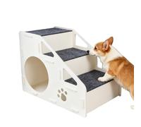 Dog Stairs | Foldable Dogs Steps | 3-Step D0g Ramp for Sofa with High Density Foam and Removable Cover | Ladder House f0r Bed Couch Play Area Small Medium Large Cats Puppy