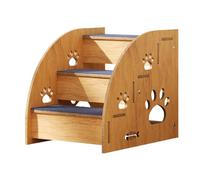 Dog Steps for Bed, Indoor Wooden Pet Stairs with Non-Slip, Stable Cat and Dog Climbing Steps for High Beds, Ideal Pet Supply for Small Pets, Home Use, and Senior Animals
