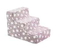 Dog Steps for Couch, 3-Step Pet Stairs, Non-Slip Cat Ladder, Balanced Climbing Ramp, Removable Soft Cover Design, for Small Breeds Kittens Older Injured Pets Use, 15.35x12.99x11.42 Inches