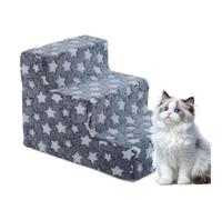 Dog Steps, Pet Climbing Ramp, 3 Step Cat Ladder, 15.35x12.99x11.42 Inches, Soft Washable Foam Structure, for Chair, Sofa, Bedroom, Window Sills, Small Dogs, Indoor Use