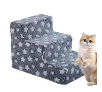 Dog Steps, Pet Stairs, Removable Cat Ladder, Non Slip Climbing Ramp, Washable Lightweight for Small Dogs and Cats to Reach Sofa Bedroom Sills Safely, 15.35x12.99x11.42 Inches