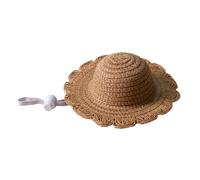 Dog Straw Hat - Cat Headdress With Adjustable Straw | Puppy Kitten Hat For Walking, Outdoor Sun Protection For Hiking Beach Park Garden Lawn Backyard Camping, Animal Lovers Pet Safety Summer Accessory