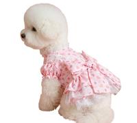 Dog Summer Outfit - Pet Dress for Outdoor Walking | Cute Breathable Fabric with Stylish Design, Small Female Apparel, Daily Party Photoshoots, All Breeds Comfort Wear for Vacation