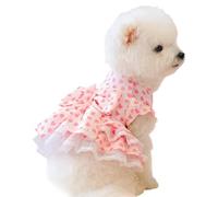 Dog Summer Outfit - Pet Dress for Outdoor Walking | Cute Breathable Fabric with Stylish Design, Small Female Apparel, Daily Party Photoshoots, All Breeds Comfort Wear for Vacation