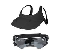 Dog Sun Hat, Adjustable Caps with Goggles, 4.72x1.57 Inches Easy to Clean, Pet Sunbonnet with Ear Holes for Small Breeds, Summer Protection, Puppy Visor, Outdoor Adventures