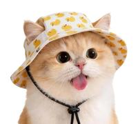 Dog Sun Hat - Adjustable Duck with Ear Holes | Cat Bucket Hat Dog Visor, Summer Walking Canine Headwear, Lightweight Canine Beach Cap for Small Medium Large Puppy Kitten Beach Summer Outdoor Walking H