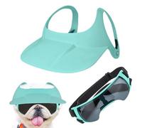 Dog Sun Hat, Pet Goggles & Adjustable Visor, Breathable PP Eva Build, UV Protection & Comfortable Fit, Ideal for Small Breeds Summer Outdoor Travel, 4.72x1.57 Inches, Glasses