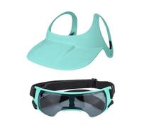 Dog Sun Hat - PP EVA | Dog Caps and Goggles For Small Doggy | Adjustable Pet Sunbonnet with Sunglasses Ear Holes Doggy Visor For Small Breed, Summer & Puppy, Optimized Air Flowing Comfort