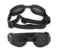 Dog Sunglasses, ajustable con correa UV para mascotas y gafas de protección para perros y cachorros, para uso al aire libre, anti glare Wind Dust Shield for Walking Running Hiking Beach Snow Sunny Day