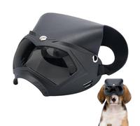 Dog Sunglasses and Helmet Set, UV-Protection Cat Glasses with Dustproof Shield, Shock-Resistant Adjustable Pet Hat for Outdoor Travel, Camping, Festivals, 7.09x4.72 Inches