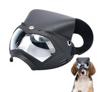 Dog Sunglasses, UV Protection Pet Hat, 18x12cm/7.09x4.72 Inches Waterproof Dog Helmet, Removable and Breathable Design, Adjustable Fit, Black, Outdoor Hiking and Beach Use